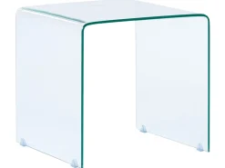 Beistelltisch 2Er Set Glas Transparent Rechteckig Kendall