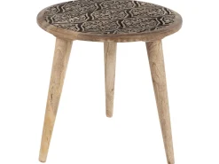 Beistelltisch 2Er Set Mango Holz Hellbraun Rund Sharma