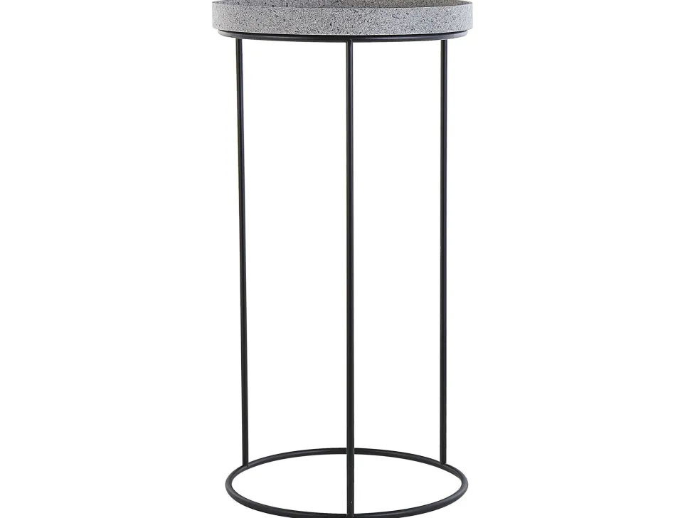 Beistelltisch 3Er Set Metall Granit Optik Mehrfarbig Rund Texon