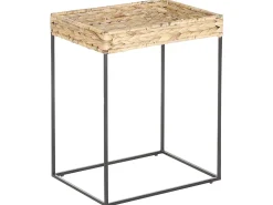 Beistelltisch 3Er Set Wasserhyazinthe Beige / Schwarz Rechteckig Hawi