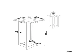 Beistelltisch Glas Gold Quadratisch 40 X 40 Cm Crystal