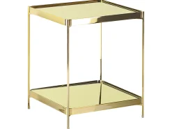 Beistelltisch Glas Gold Quadratisch 41 X 41 Cm Alsea Klein