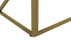 Beistelltisch Glas Gold Quadratisch 50 X 50 Cm Orland
