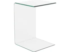 Beistelltisch Glas Transparent 40 X 40 X 61 Cm Lourdes