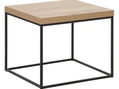 Beistelltisch Heller Holzfarbton / Schwarz 60 X 60 X 50 Cm Delano