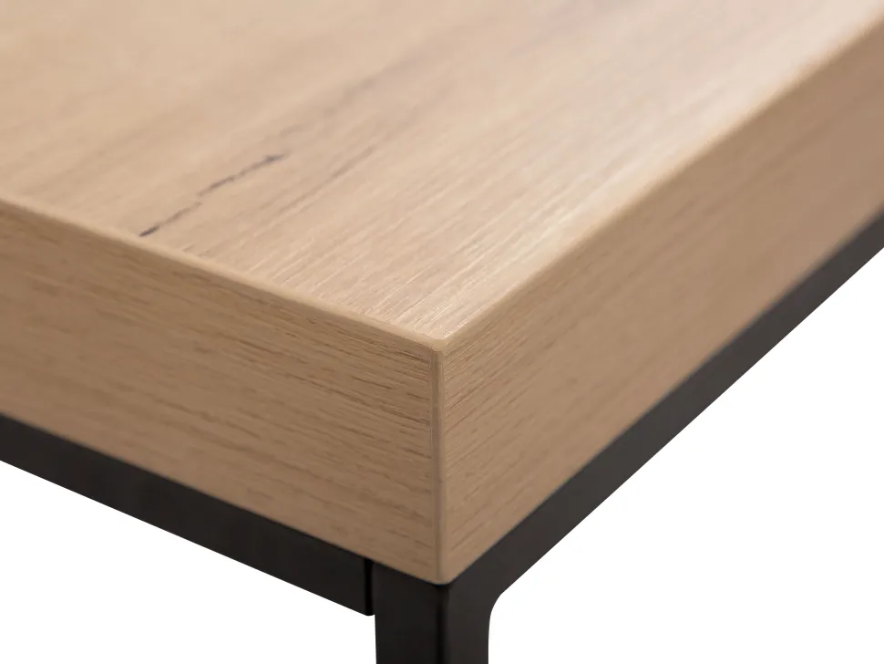 Beistelltisch Heller Holzfarbton / Schwarz 60 X 60 X 50 Cm Delano