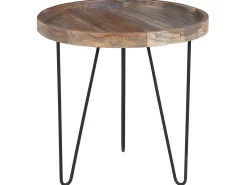 Beistelltisch Holz Dunkelbraun 50 Cm Bondiss