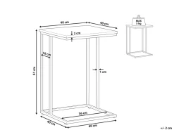 Beistelltisch Holzoptik Braun Quadratisch 40 X 40 Cm Troy