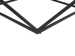 Beistelltisch Marmor Optik Beige / Schwarz Quadratisch 50 X 50 Cm Malibu