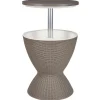 Beistelltisch Mit Kuhlfunktion Taupe Rund 48 Cm Aisa