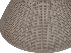 Beistelltisch Mit Kuhlfunktion Taupe Rund 48 Cm Aisa