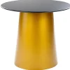 Beistelltisch Schwarz / Gold Rund 56 Cm Kerang