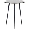 Beistelltisch Silber / Schwarz Rund 43 Cm Telfer