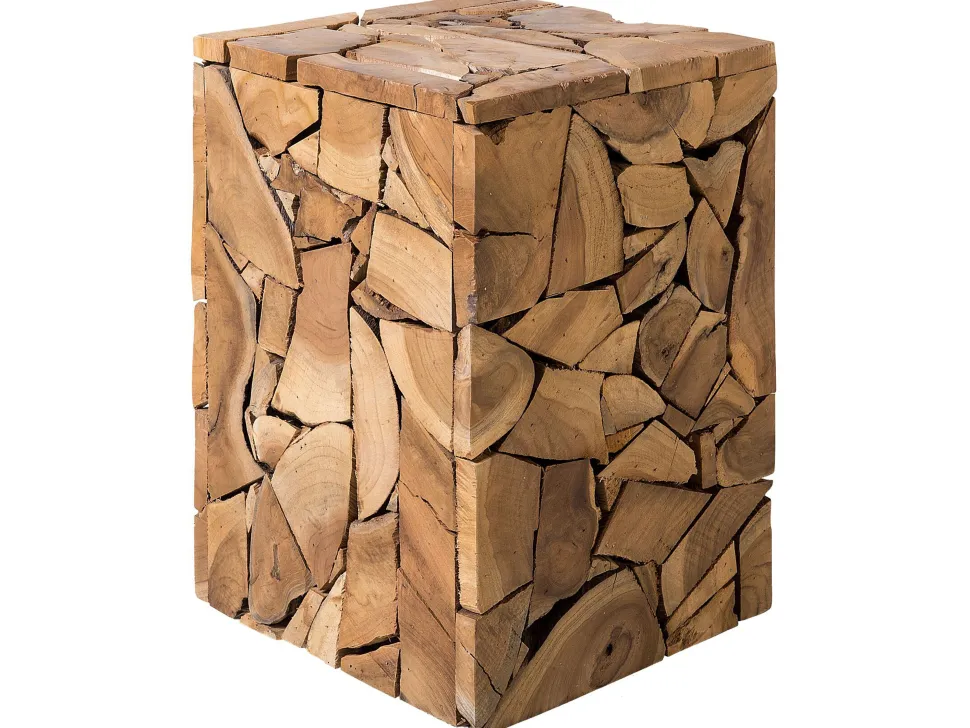 Beistelltisch Teakholz Hellbraun Quadratisch 30 X 30 Cm Nelson