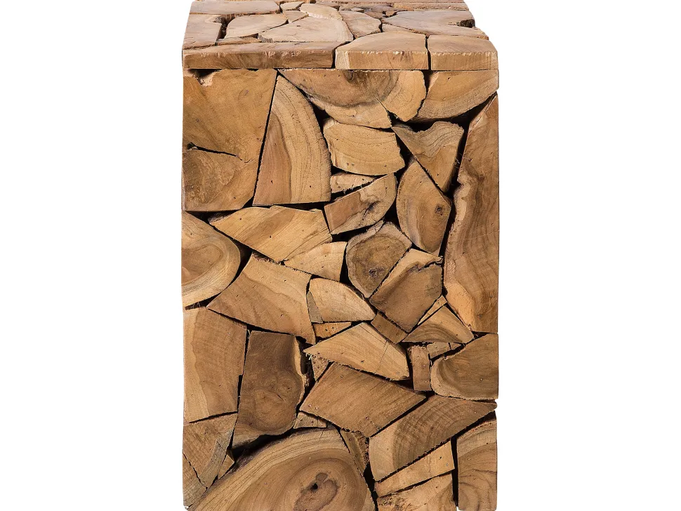 Beistelltisch Teakholz Hellbraun Quadratisch 30 X 30 Cm Nelson