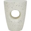 Beisttelltisch Beton Weis Terrazzo Optik Rund 37 Cm Edolo
