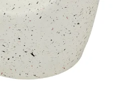 Beisttelltisch Beton Weis Terrazzo Optik Rund 37 Cm Edolo