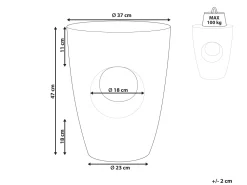 Beisttelltisch Beton Weis Terrazzo Optik Rund 37 Cm Edolo