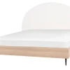 Bett Cremeweis / Heller Holzfarbton 180 X 200 Cm Millay