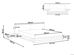 Bett Dunkler Holzfarbton Lattenrost 180 X 200 Cm Zen