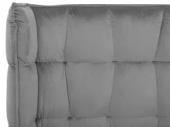 Bett Grau Samtstoff 160 X 200 Cm Senlis