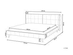 Bett Grau Samtstoff 160 X 200 Cm Senlis