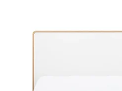 Bett Heller Holzfarbton / Weis 160 X 200 Cm Mit Led-Beleuchtung Bunt Serris