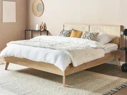 Bett Heller Holzfarbton Lattenrost 180 X 200 Cm Monpazier