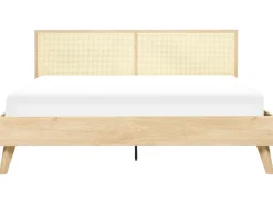 Bett Heller Holzfarbton Lattenrost 180 X 200 Cm Monpazier