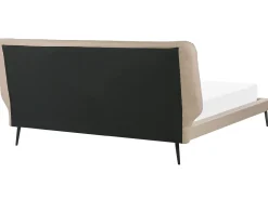 Bett Kunstleder Beige Lattenrost 180 X 200 Cm Essonne