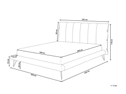 Bett Kunstleder Beige Lattenrost 180 X 200 Cm Betin
