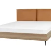 Bett Kunstleder Goldbraun 180 X 200 Cm Limanton