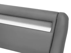 Bett Kunstleder Grau 180 X 200 Cm Mit Led-Beleuchtung Avignon