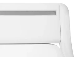 Bett Kunstleder Weis 160 X 200 Cm Mit Led-Beleuchtung Avignon