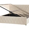 Bett Samtstoff Beige Lattenrost Bettkasten Hochklappbar 180 X 200 Cm Rochefort