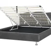 Bett Samtstoff Dunkelgrau Bettkasten 180 X 200 Cm Metz