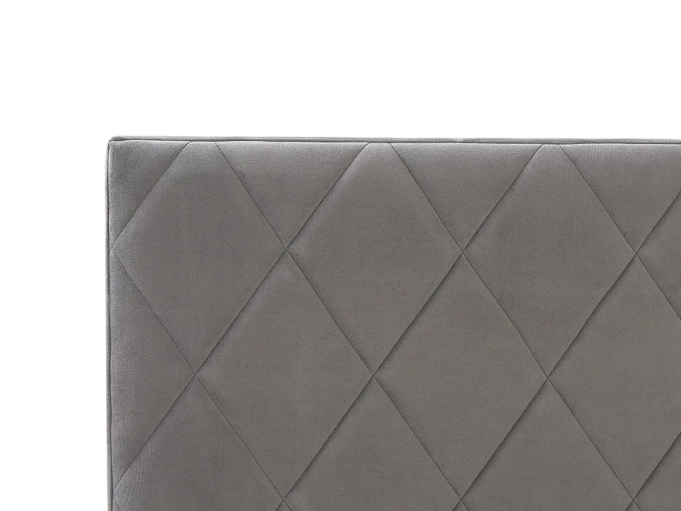 Bett Samtstoff Grau Lattenrost Bettkasten Hochklappbar 180 X 200 Cm Rochefort