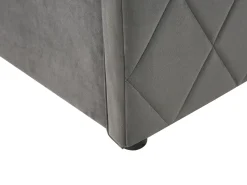 Bett Samtstoff Grau Lattenrost Bettkasten Hochklappbar 180 X 200 Cm Rochefort