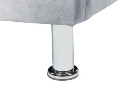 Bett Samtstoff Grau Mit Bettkasten Hochklappbar 90 X 200 Cm Metz