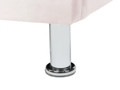 Bett Samtstoff Pastellrosa Lattenrost 90 X 200 Cm Metz