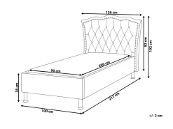 Bett Samtstoff Pastellrosa Lattenrost 90 X 200 Cm Metz