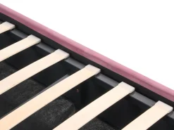 Bett Samtstoff Rosa Lattenrost Bettkasten Hochklappbar 180 X 200 Cm Rochefort