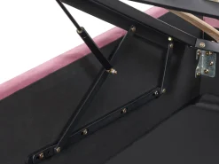 Bett Samtstoff Rosa Lattenrost Bettkasten Hochklappbar 180 X 200 Cm Rochefort