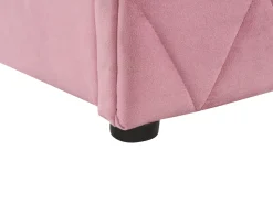 Bett Samtstoff Rosa Lattenrost Bettkasten Hochklappbar 180 X 200 Cm Rochefort