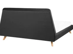 Bett Schwarz Samtstoff Lattenrost 180 X 200 Cm Vienne