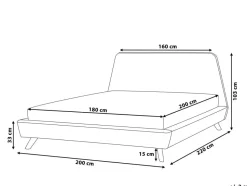 Bett Schwarz Samtstoff Lattenrost 180 X 200 Cm Vienne