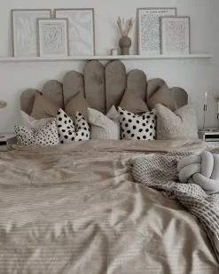 Bettwasche Set Beige Baumwollsatin 135 X 200 Cm Avondale