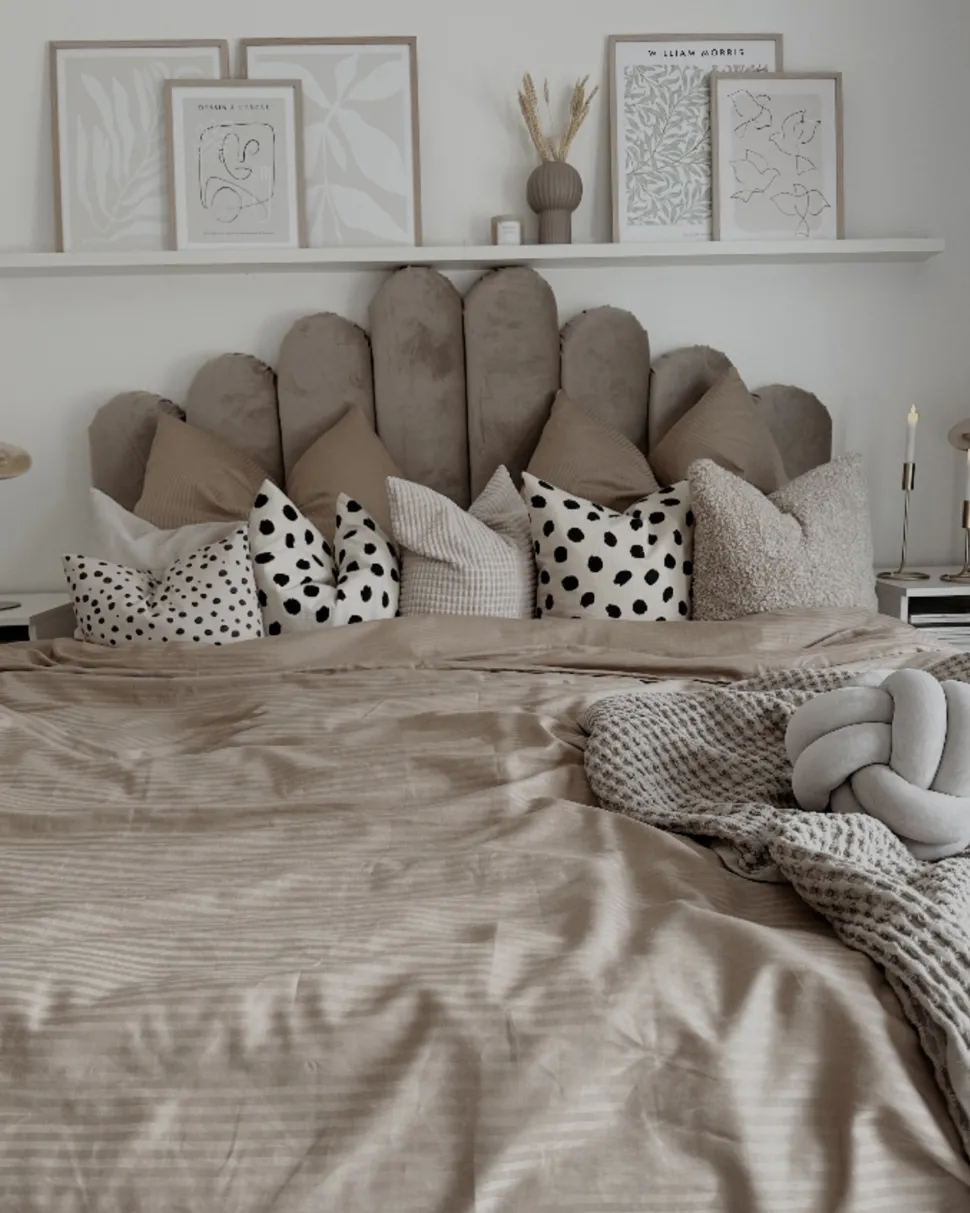 Bettwasche Set Beige Baumwollsatin 135 X 200 Cm Avondale