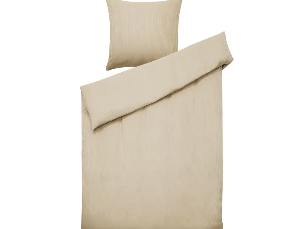 Bettwasche Set Beige Baumwollsatin 135 X 200 Cm Avondale
