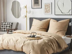 Bettwasche Set Beige Baumwollsatin 220 X 240 Cm Avondale